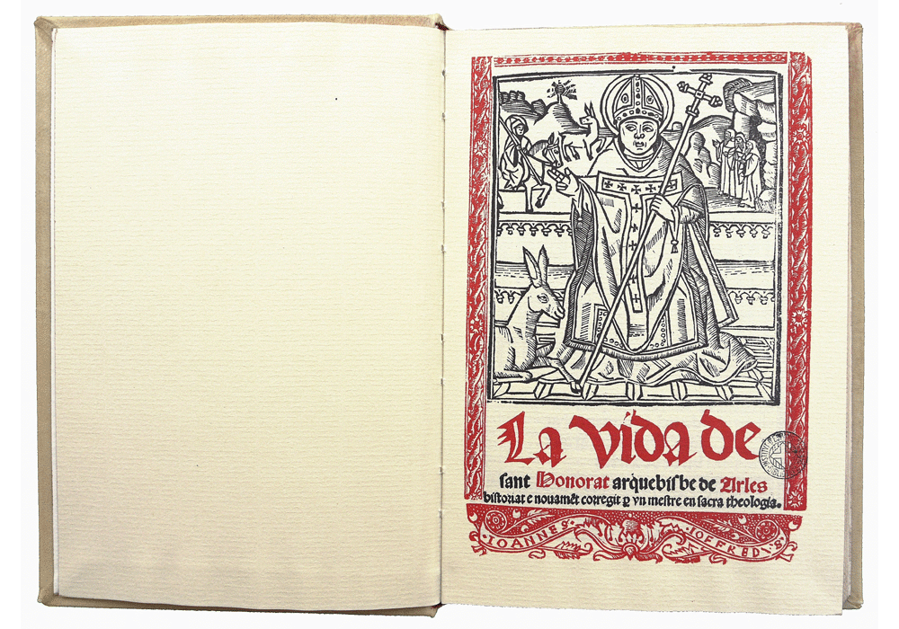 Vida san Honorat Arlés-Joffre-Incunabula & Ancient Books-facsimile book-Vicent García Editores-0 Opened